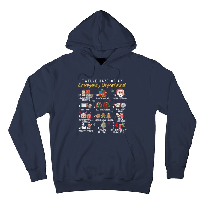 12 Days Of An Emergency Department Er Nurse Christmas Hoodie