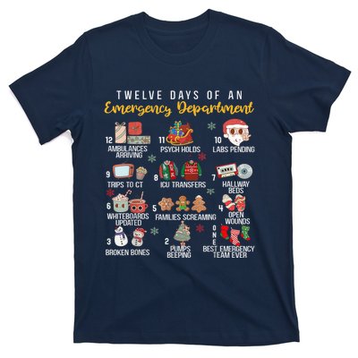 12 Days Of An Emergency Department Er Nurse Christmas T-Shirt