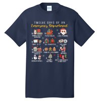 12 Days Of An Emergency Department Er Nurse Christmas Tall T-Shirt