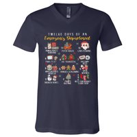 12 Days Of An Emergency Department Er Nurse Christmas V-Neck T-Shirt