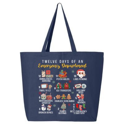 12 Days Of An Emergency Department Er Nurse Christmas 25L Jumbo Tote