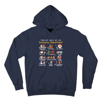 12 Days Of An Emergency Department Er Nurse Christmas Tall Hoodie