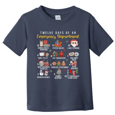 12 Days Of An Emergency Department Er Nurse Christmas Toddler T-Shirt