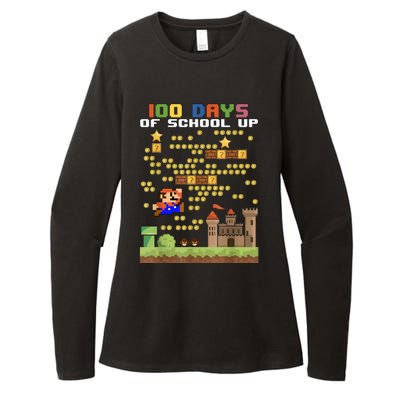 100 Days Of School MariöSüper Gamer Video Game Boys Girls Womens CVC Long Sleeve Shirt