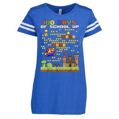 100 Days Of School MariöSüper Gamer Video Game Boys Girls Enza Ladies Jersey Football T-Shirt