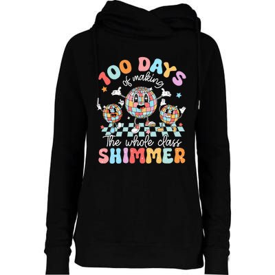 100 Days Of Making Whole Class Shimmer 100th Day Of School Womens Funnel Neck Pullover Hood