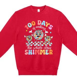 100 Days Of Making Whole Class Shimmer 100th Day Of School Premium Crewneck Sweatshirt