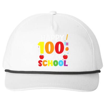 100 Days Of School 100th Day Of School Snapback Five-Panel Rope Hat