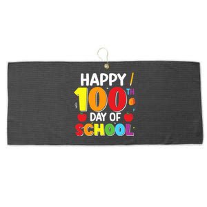 100 Days Of School 100th Day Of School Large Microfiber Waffle Golf Towel