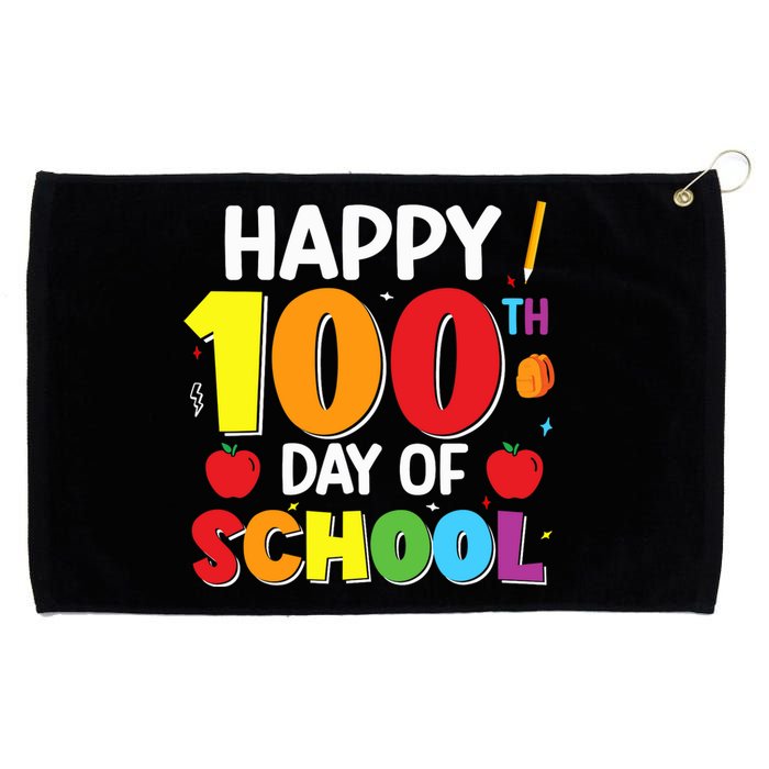 100 Days Of School 100th Day Of School Grommeted Golf Towel