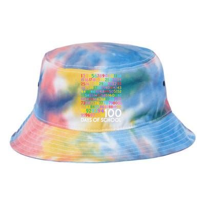 100th Day Of School Teacher 100 Days Math Numbers Tie Dye Newport Bucket Hat