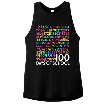 100th Day Of School Teacher 100 Days Math Numbers Ladies PosiCharge Tri-Blend Wicking Tank