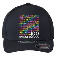 100th Day Of School Teacher 100 Days Math Numbers Flexfit Unipanel Trucker Cap