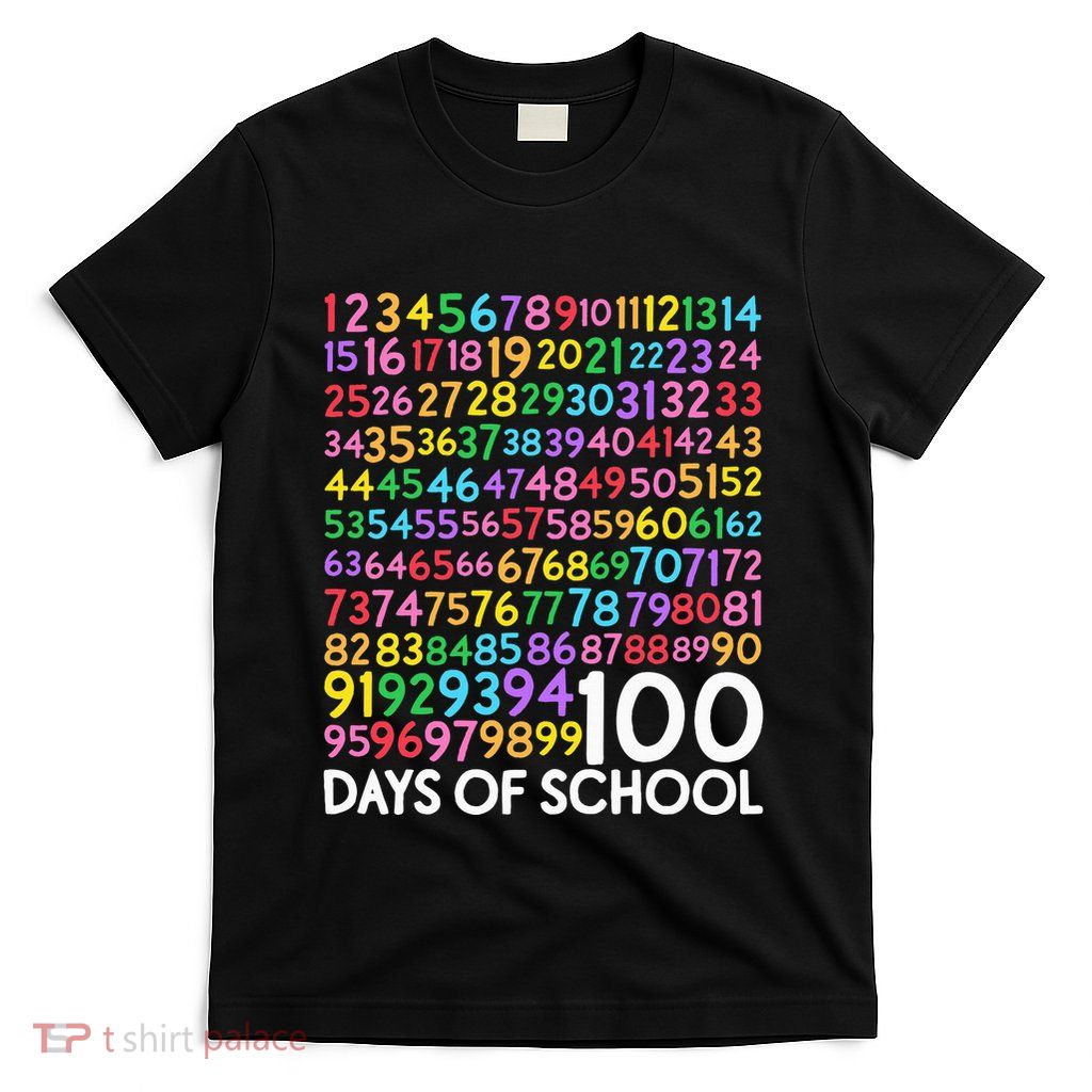 100th Day Of School Teacher 100 Days Math Numbers T-Shirt
