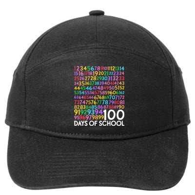 100th Day Of School Teacher 100 Days Math Numbers 7-Panel Snapback Hat