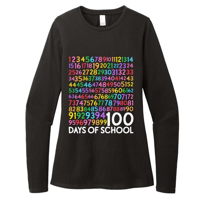 100th Day Of School Teacher 100 Days Math Numbers Womens CVC Long Sleeve Shirt