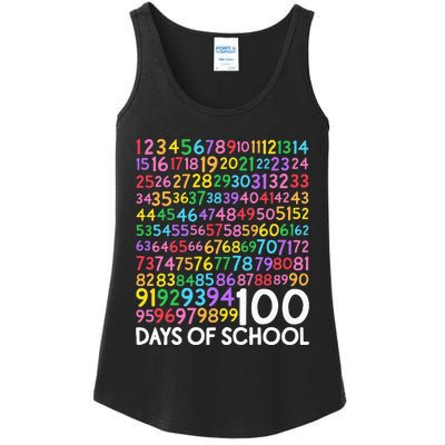 100th Day Of School Teacher 100 Days Math Numbers Ladies Essential Tank