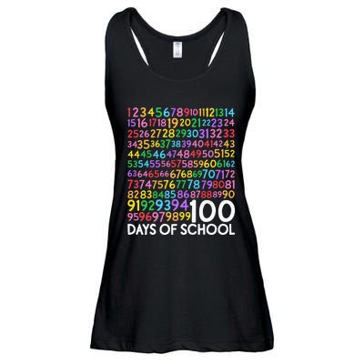 100th Day Of School Teacher 100 Days Math Numbers Ladies Essential Flowy Tank