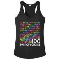 100th Day Of School Teacher 100 Days Math Numbers Ladies PosiCharge Competitor Racerback Tank