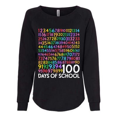 100th Day Of School Teacher 100 Days Math Numbers Womens California Wash Sweatshirt