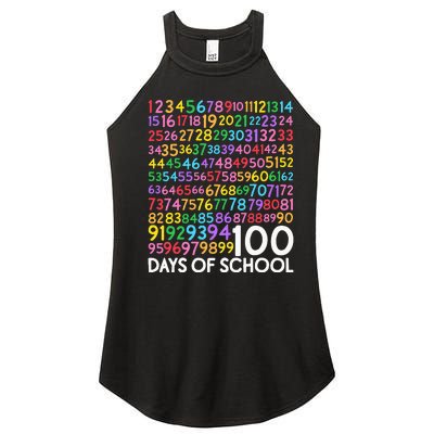 100th Day Of School Teacher 100 Days Math Numbers Women's Perfect Tri Rocker Tank