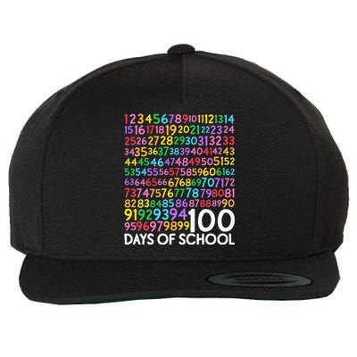 100th Day Of School Teacher 100 Days Math Numbers Wool Snapback Cap