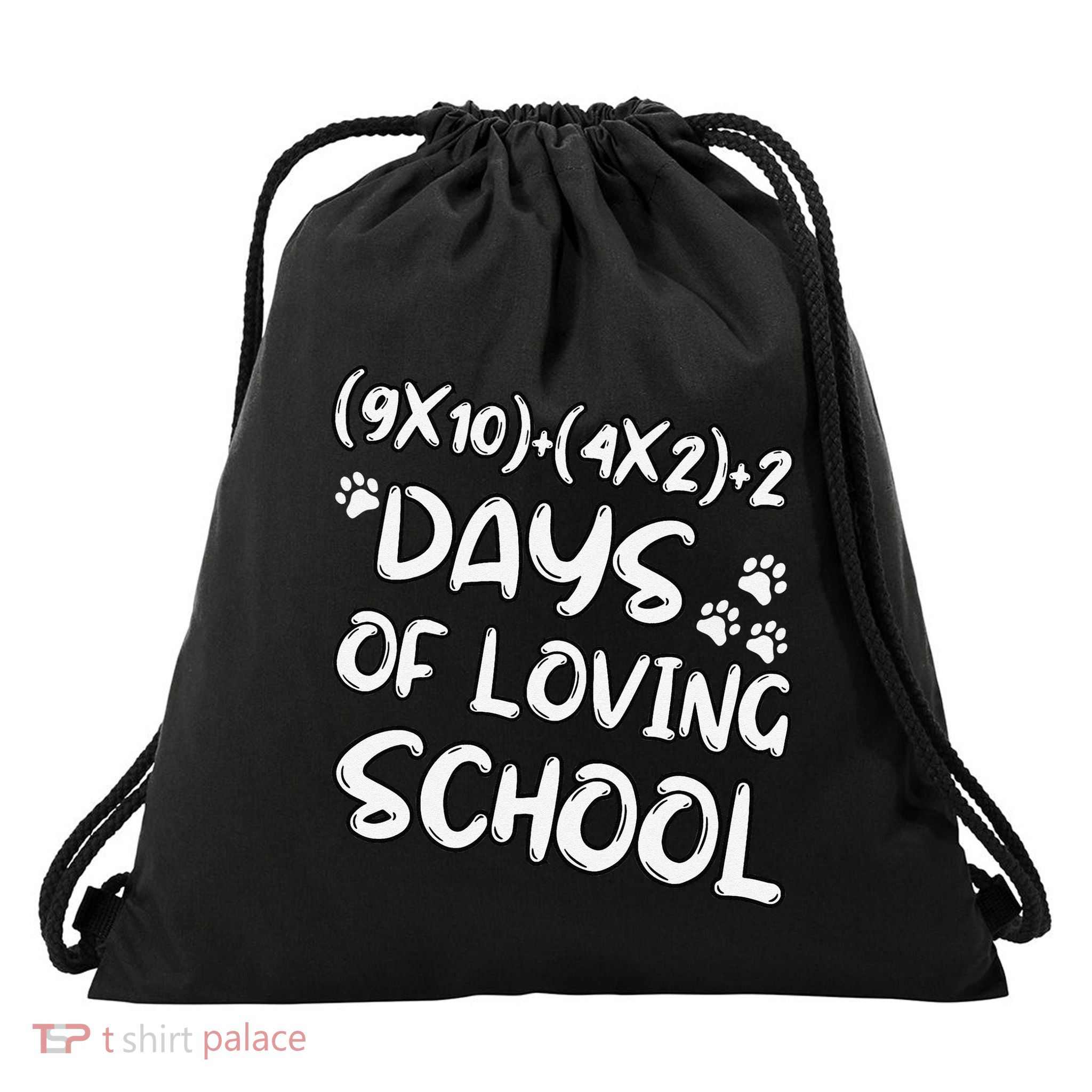 100 Days Of Loving School Math Equation Hilarious 100th Day Drawstring Bag