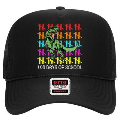 100 Days Of School High Crown Mesh Back Trucker Hat