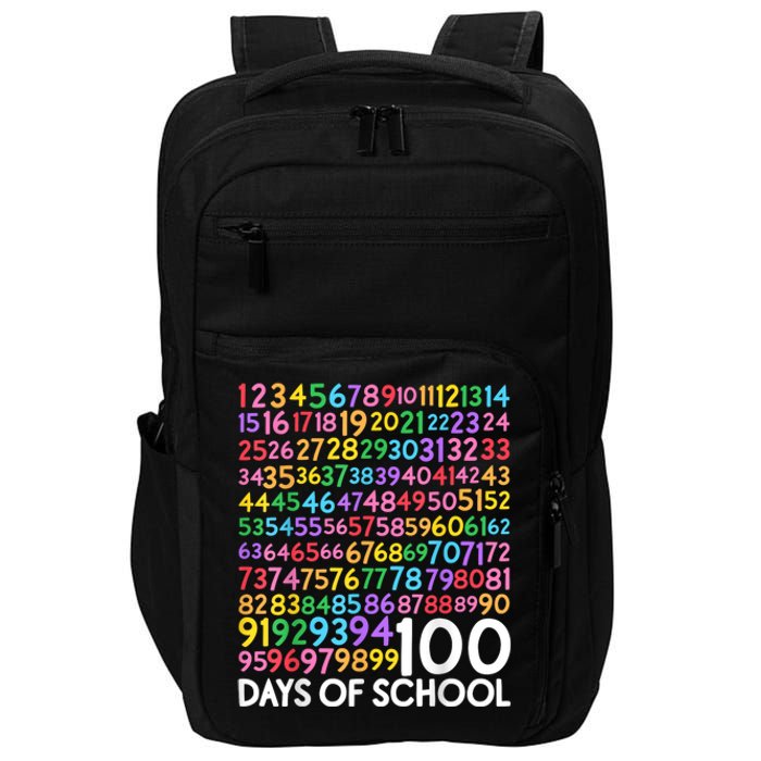 100th Day Of School Teacher Students 100 Days Math Numbers Impact Tech Backpack