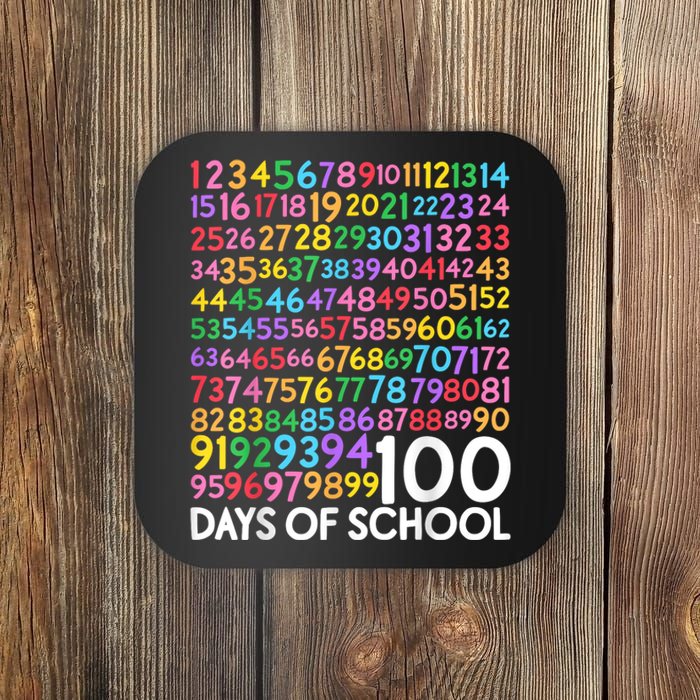 100th Day Of School Teacher Students 100 Days Math Numbers Coaster