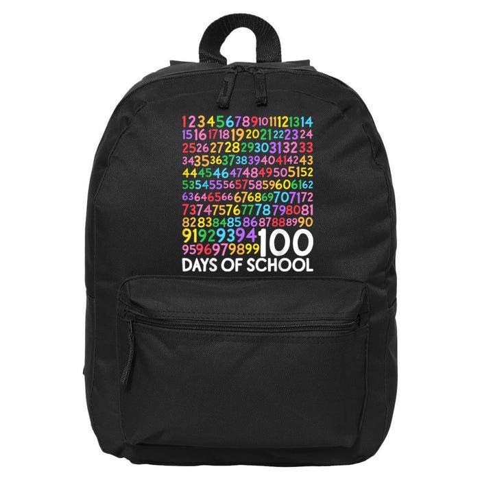 100th Day Of School Teacher Students 100 Days Math Numbers 16 in Basic Backpack