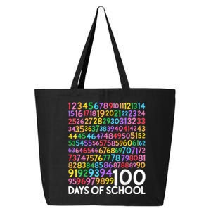 100th Day Of School Teacher Students 100 Days Math Numbers 25L Jumbo Tote