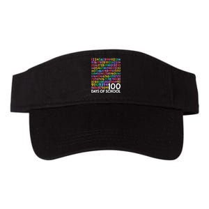 100th Day Of School Teacher Students 100 Days Math Numbers Valucap Bio-Washed Visor