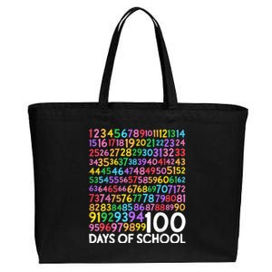 100th Day Of School Teacher Students 100 Days Math Numbers Cotton Canvas Jumbo Tote