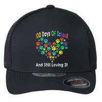 100 Days Of School And Still Loving It Dog Cat 100th Day Flexfit Unipanel Trucker Cap