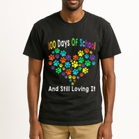 100 Days Of School And Still Loving It Dog Cat 100th Day Tall T-Shirt