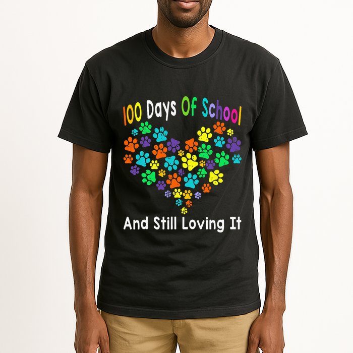100 Days Of School And Still Loving It Dog Cat 100th Day Tall T-Shirt