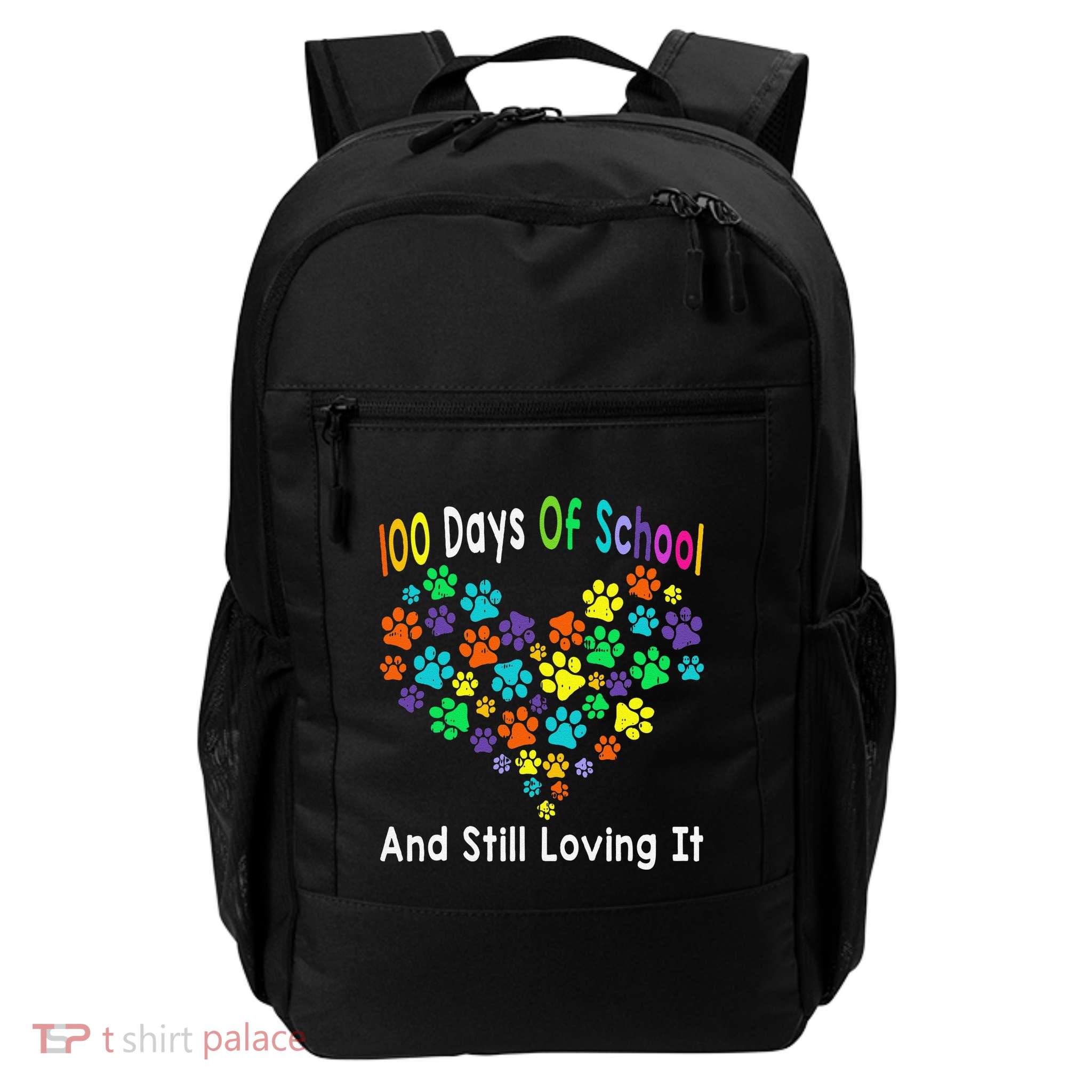 100 Days Of School And Still Loving It Dog Cat 100th Day Backpack