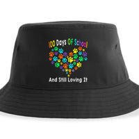100 Days Of School And Still Loving It Dog Cat 100th Day Sustainable Bucket Hat