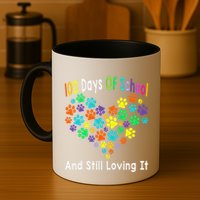 100 Days Of School And Still Loving It Dog Cat 100th Day Mug