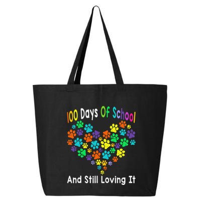 100 Days Of School And Still Loving It Dog Cat 100th Day 25L Jumbo Tote