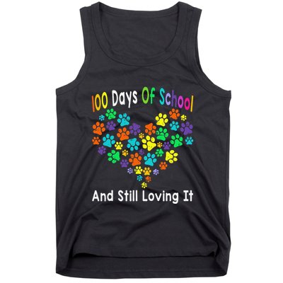100 Days Of School And Still Loving It Dog Cat 100th Day Tank Top