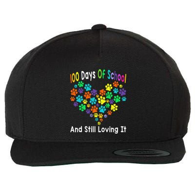 100 Days Of School And Still Loving It Dog Cat 100th Day Wool Snapback Cap