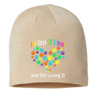 100 Days Of School And Still Loving It Dog Cat 100th Day Sustainable Beanie