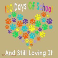 100 Days Of School And Still Loving It Dog Cat 100th Day Sustainable Beanie