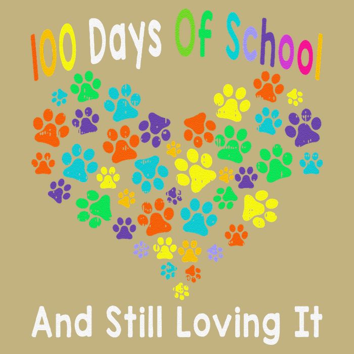 100 Days Of School And Still Loving It Dog Cat 100th Day Magnet