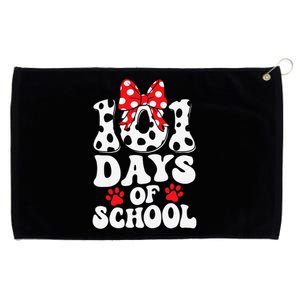 100 Days Of School Dalmatian Dog 100 Days Smarter Grommeted Golf Towel