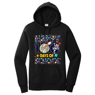 100 Day Of School Outer Space For Student Teacher Women's Pullover Hoodie