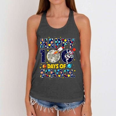 100 Day Of School Outer Space For Student Teacher Women's Knotted Racerback Tank