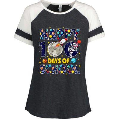 100 Day Of School Outer Space For Student Teacher Enza Ladies Jersey Colorblock Tee